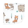 Hudson Baby Flannel Washcloths, Neutral Woodland Pals 12Pk, One Size - 3 of 4