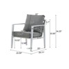 BEAFUP Aluminum Lounge Chair with Sleek Rope Accents and Comfortable Cushions, Perfect for Modern Outdoor and Indoor Spaces - 3 of 4