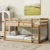 Kumasinova Twin-Over-Twin Floor Bunk Bed with Ladder, Low-Height Solid Rubber Wood Floor Bed Frame, Bunk Bed for Kids' Bedrooms/Small Spaces - 2 of 4