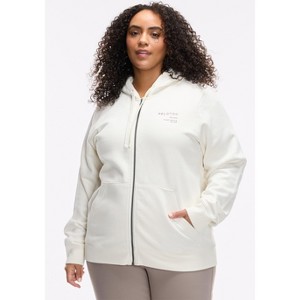 Peloton Women's Fleece Full Zip, Pearl - 1 of 4