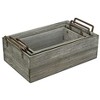 Cheung's Zada Set of 3 Brown Wood Handled Rectangular Crates - 2 of 4