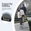 Syemin Ladders Light Folding 4 Step Stool Wide Anti-Skid Pedal, Strong Steel Ladder, Multi-purpose Folding Portable Ladder, White, 35"*35"*54.33" - 4 of 4