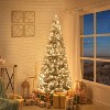 Home Imports Emporium Salzburg Frosted Slim Pre-Lit Artificial Christmas Prelit Tree, Green - 3 of 4