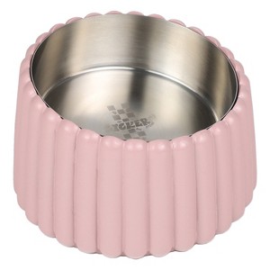 THE LICKER STORE Ripple Ridge Small/Medium Slanted Concrete & Stainless Steel Bowl 16oz (2 Cups) Pet Feeder - 1 of 4