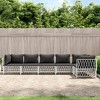vidaXL 6-Piece Patio Lounge Set - Durable and Comfortable Outdoor Furniture with Cushions, Sturdy Steel Frame, and Modular Design - White - 2 of 4