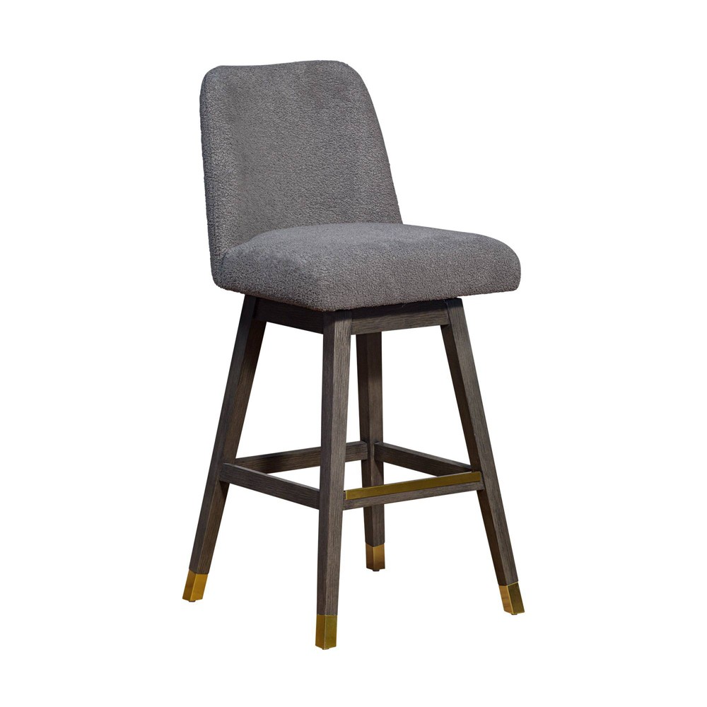 Photos - Chair Armen Living 40" Amalie Swivel Barstool Gray