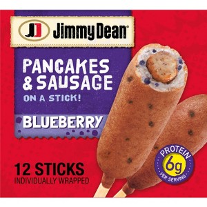 Jimmy Dean Frozen Blueberry Pancakes & Sausage On A Stick - 12ct - 1 of 4