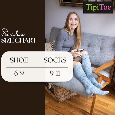 Tipi Toe Womens 3 Pairs Ragg Marled Texture with Ribbed Tonal Harmony Pattern Knee High Wool-Blend Boot Socks - image 2