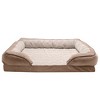 FurHaven Velvet Waves Perfect Comfort Cooling Gel Top Memory Foam Sofa Dog Bed - 2 of 3