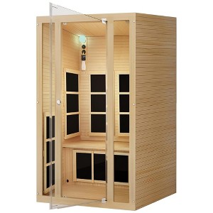 JNH Lifestyles Joyous 2 Person Indoor Home Infrared Sauna with Red Light Therapy - 1 of 4