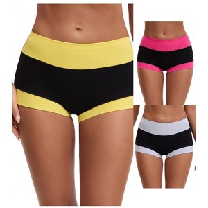 INSPIRE CHIC Women's High Waisted Loose Classic Full Coverage Briefs Breathable Cotton Ladies Panties 3 Packs - 1 of 4