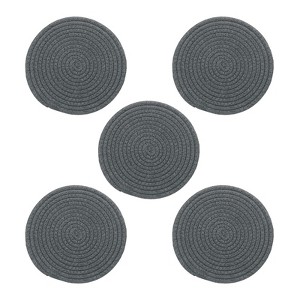 Unique Bargains Heat-resistant Cotton Bohemian Style Double-sided Mat 8 Inch 5 Pcs - 1 of 3
