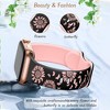 HTUTWOO Sunflowers Engraved Apple Watch Band, Soft Silicone Strap 38/40/41/42/44/45/49mm for iWatch Series 11 10 9 8 7 6 5 4 3 2 1 SE Ultra - 2 of 4