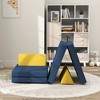 59.10" Modular Kids Play Couch, 6 Piece Kids Couch for Playroom or Bedroom, Foam Couch for Kids with Washable Cover for Toddlers 18+ , Blue - 2 of 4