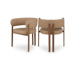 Meridian Furniture,Gideon Vegan Leather Dining Chair, Set of 2 - 1 of 4