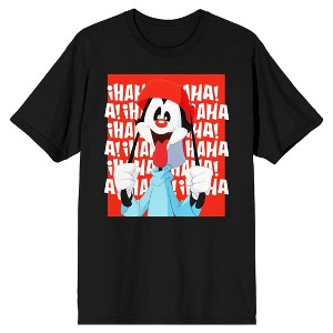 Animaniacs Wakko Long Ears Men's Black T-shirt - 1 of 3
