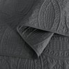FIONECA Oversized 3 Piece Quilted Bedspread Set Includes Bedspread Matching Shams For Versatile Bedroom Styling - 4 of 4