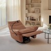 Nebula Vortex 38.98'' Uphlostered Top Grain Genuine Leather Match Swivel Power Recliner - 4 of 4