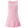 Womens Tennis Dress Crew Neck Sleeveless Golf Side Slit Pocket Athletic Dresses with Built-in Bra Shorts - 4 of 4