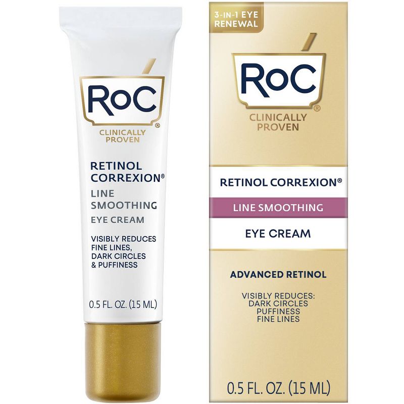 RoC Retinol Correxion Line Smoothing Anti-Aging Wrinkle Eye Cream for Dark Circles &#38; Puffy Eyes - 0.5 fl oz, 3 of 17