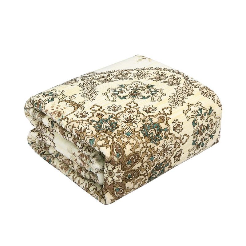 Whizmax 8x10''Washable Boho Floral Medallion Area Rug, Non-Slip Soft Low-Pile Printed Carpet, 3 of 8