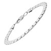 Steeltime Men's stainless steel flat box link chain bracelet. Color Options: Silver, Gold - 2 of 4