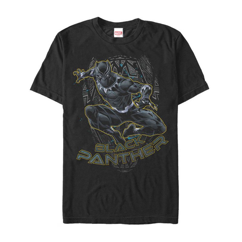Men's Marvel Black Panther Mask Outline T-Shirt, 1 of 6