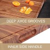 EcoSummer 2 Pack Large Acacia Wood Cutting Boards 20x15" – 1.5" Thick Butcher Blocks with Juice Groove for Meat & Veggies. - 4 of 4