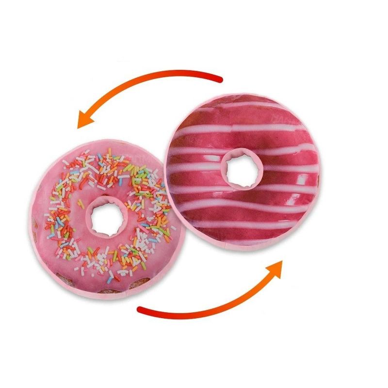 Cheer Collection Reversible Plush Donut Throw Pillow - Pink Glaze/Rainbow Sprinkles, 2 of 9