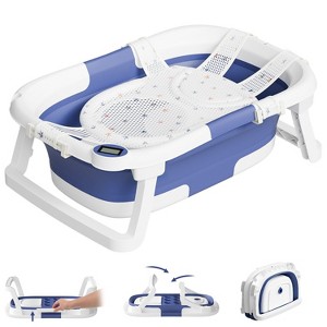 TUMAJUP Collapsible Baby Bathtub for Infants and Toddlers with Bath Net and Thermometer - 1 of 4