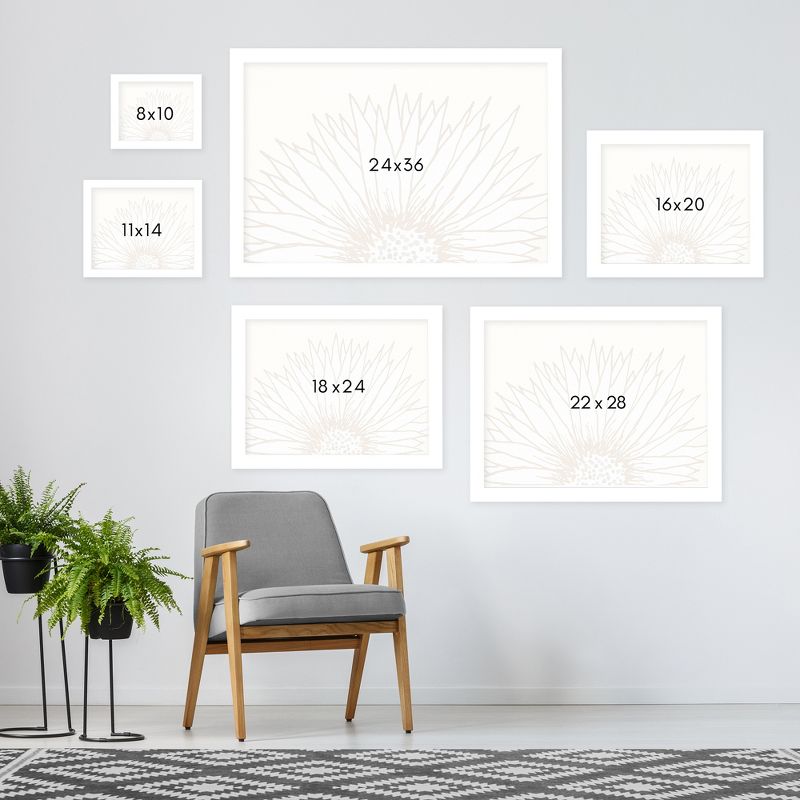 Americanflat Botanical Wall Art Room Decor - Simple Sunflower Neutral by Modern Tropical, 4 of 7