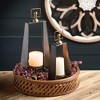 4"H Sullivans Natural Round Bamboo Tray Set of 2, Natural - 3 of 4