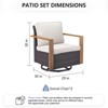 Gymojoy 4 Pieces Outdoor Swivel Chairs Glider Chair High Back Chair Set - 2 of 4