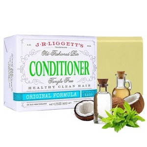 J·R·LIGGETT'S Hair Conditioner Bar - Dry Bar For Curly Hair - Plant Based Ingredients - Zero Waste, Sulfate & Cruelty-Free Conditioner - 1.75 Ounces - 1 of 4