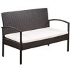 vidaXL Patio Lounge Set- Outdoor 5 Piece Poly Rattan Furniture Set with Cushions, Easy to Clean & Assemble- Sturdy Steel Frame, Light Brown - 3 of 4