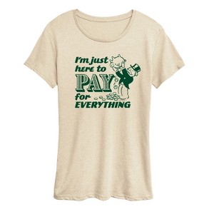 Women's - Monopoly - I'm Just Here To Pay Short Sleeve Graphic T-Shirt - 1 of 4