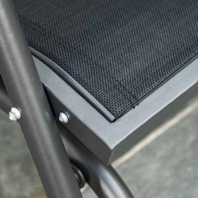 Breezy Summer Outdoor Glider Chair with Breathable Mesh and Steel Frame
