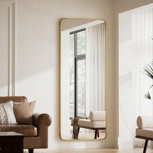 65" x 24" Full Length Mirror with Rounded Corners, Floor Mirror for Standing, Hanging or Leaning in Bedroom or Dressing Room - 1 of 4