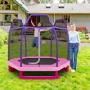 Infans 7FT Kids Trampoline with Safety Enclosure Net Spring Pad & Jumping Mat for Kids - 3 of 4