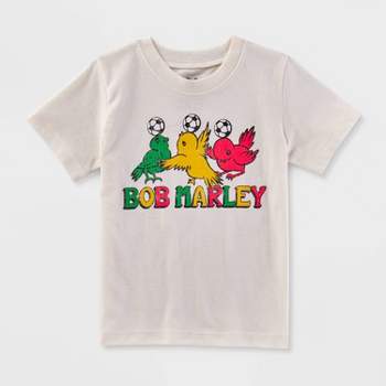 Toddler Bob Marley Logo Printed T-Shirt - White