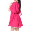 LA LEELA Women's Beach Cover Up Swimsuit Tunics M-L Pink AC504 - 2 of 4