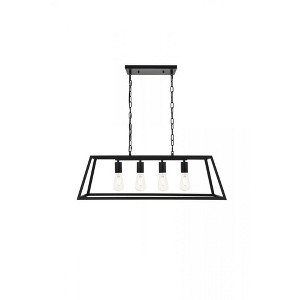 Elegant Lighting Resolute 4 light black Pendant - 1 of 4