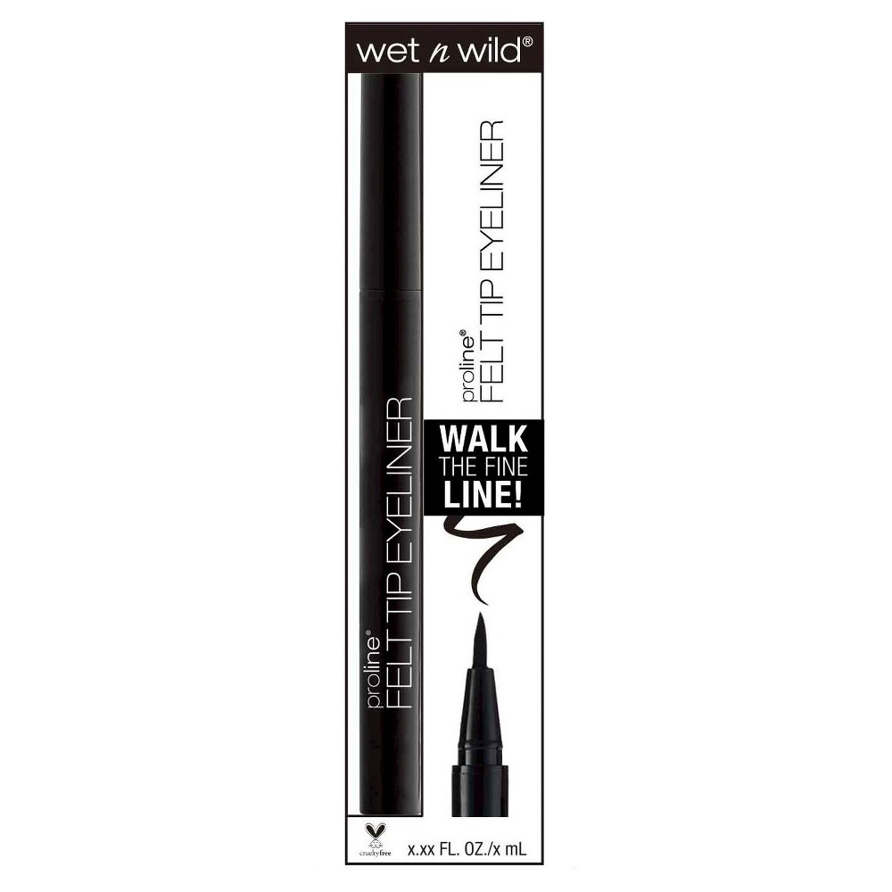 Photos - Other Cosmetics Wet n Wild ProLine Felt Tip Eyeliner - Black - .017oz 