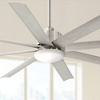 65" Minka Aire Modern Outdoor Ceiling Fan with LED Light Remote Control Brushed Nickel Silver Opal Glass Wet Rated for Patio Barn - 2 of 4