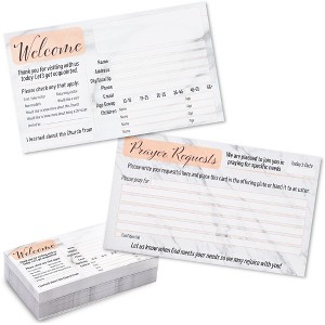 Sustainable Greetings 100 Pack Prayer Request and Church Visitor Cards, Marble Design, 3 x 5 In - 1 of 4
