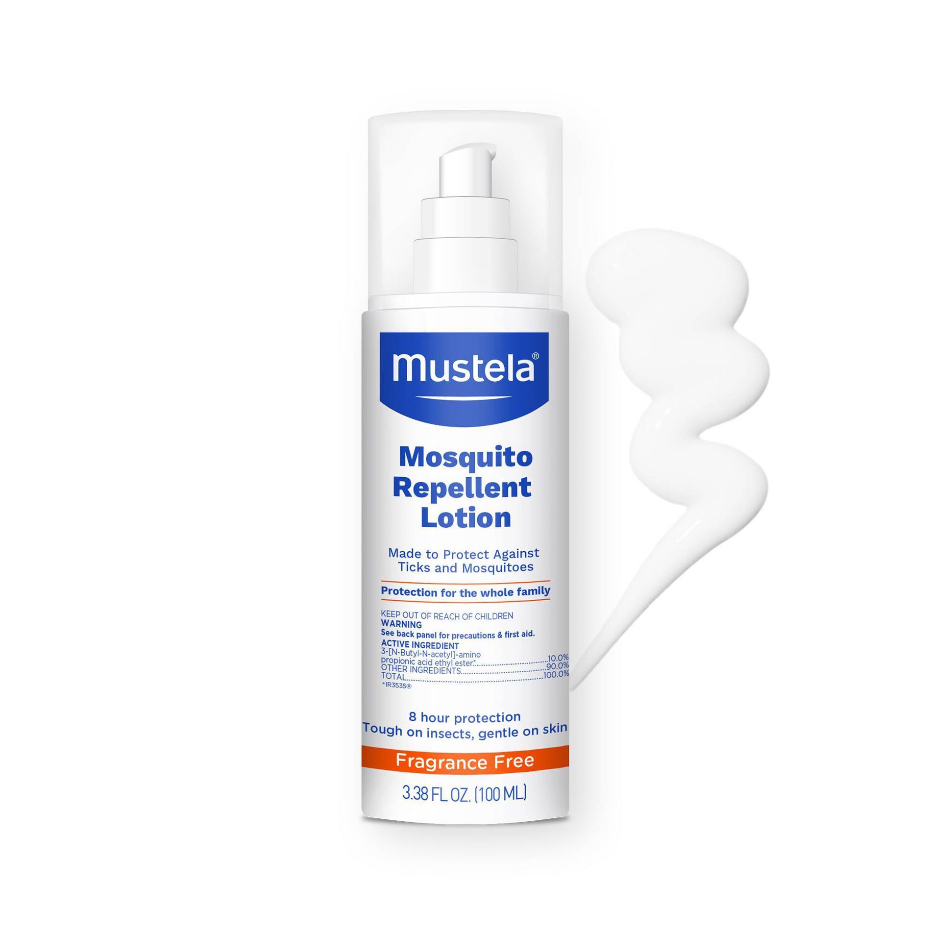 Mustela Mosquito Repellent Lotion - 3.38 fl oz: Apply On Skin, 8-Hour Protection, Unscented