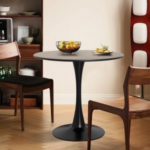 Sapphtopaz Dining Table Kitchen Table Round Dining Table Tulip-style Bar Table with Pedestal Base for Kitchen, Small Spaces - 1 of 4