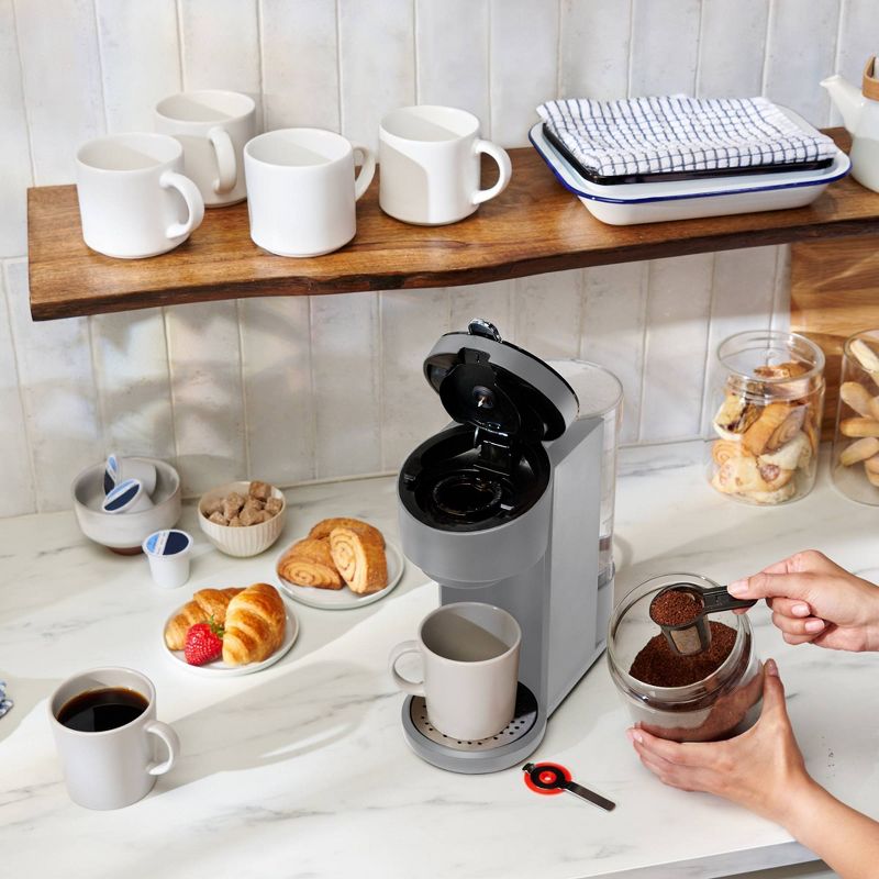 Instant Solo Single-Serve Coffee Maker, Ground Coffee and Pod Coffee Maker, Includes Reusable Coffee Pod, 3 of 10
