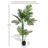 4FT Artificial Palm Tree, Fake Tropical Palm Tree in Pot, Faux Dypsis Lutescens Plant with Realistic Leaves for Office Garden Indoor Outdoor Decor - 3 of 4