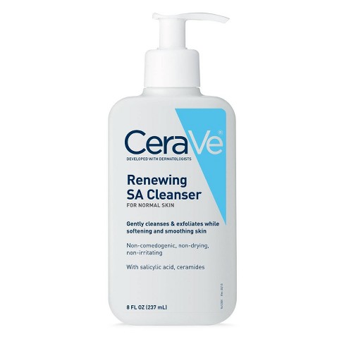 Cerave Renewing Sa Face Cleanser For Normal Cleanser With Salicylic Acid 8 Fl Oz Target